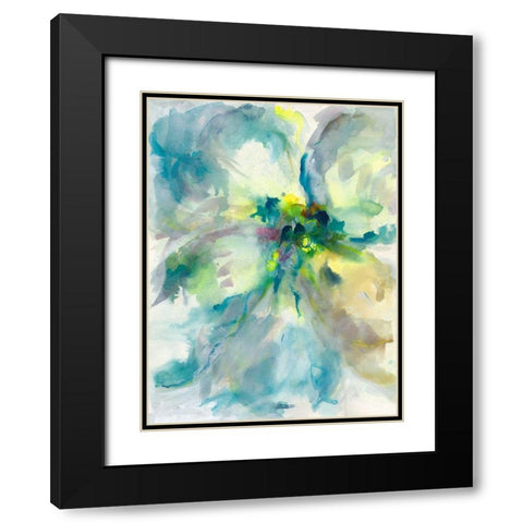 Maybe Petunias II Black Modern Wood Framed Art Print with Double Matting by Combs, Joyce