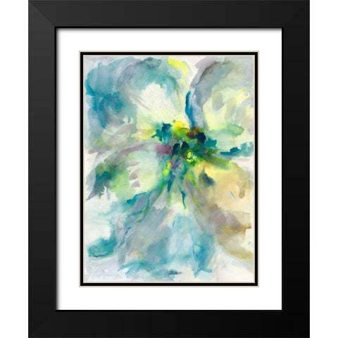 Maybe Petunias II Black Modern Wood Framed Art Print with Double Matting by Combs, Joyce