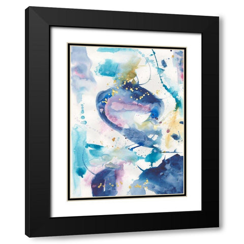 Fiesta II Black Modern Wood Framed Art Print with Double Matting by Combs, Joyce