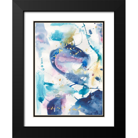 Fiesta II Black Modern Wood Framed Art Print with Double Matting by Combs, Joyce
