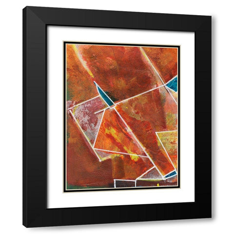 Primary Connection II Black Modern Wood Framed Art Print with Double Matting by Combs, Joyce
