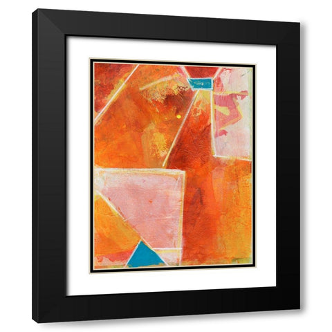 Primary Connection V Black Modern Wood Framed Art Print with Double Matting by Combs, Joyce