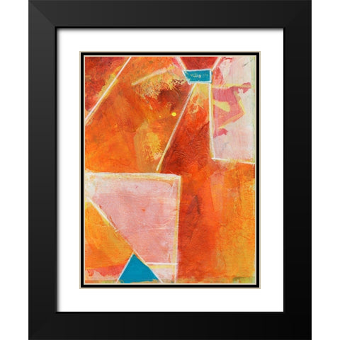 Primary Connection V Black Modern Wood Framed Art Print with Double Matting by Combs, Joyce