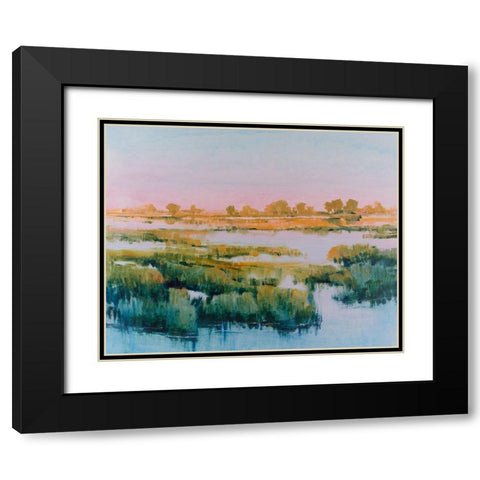 Marshland View I Black Modern Wood Framed Art Print with Double Matting by OToole, Tim
