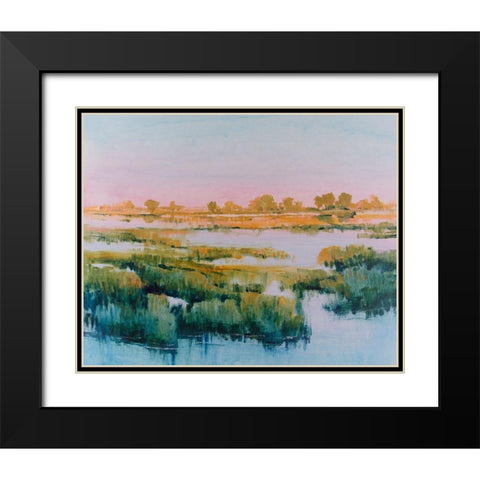 Marshland View I Black Modern Wood Framed Art Print with Double Matting by OToole, Tim