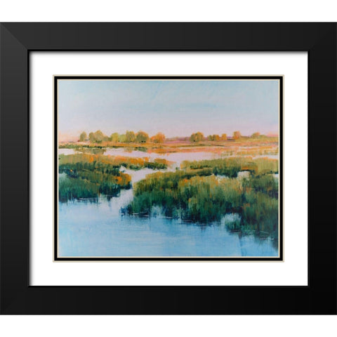 Marshland View II Black Modern Wood Framed Art Print with Double Matting by OToole, Tim