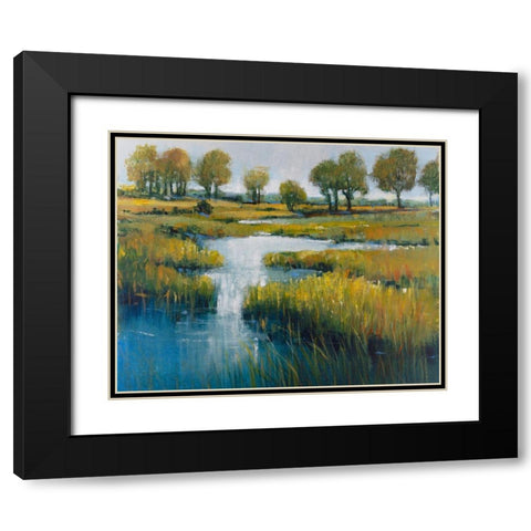 Marshland View III Black Modern Wood Framed Art Print with Double Matting by OToole, Tim