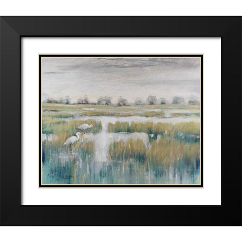 Marshland View V Black Modern Wood Framed Art Print with Double Matting by OToole, Tim