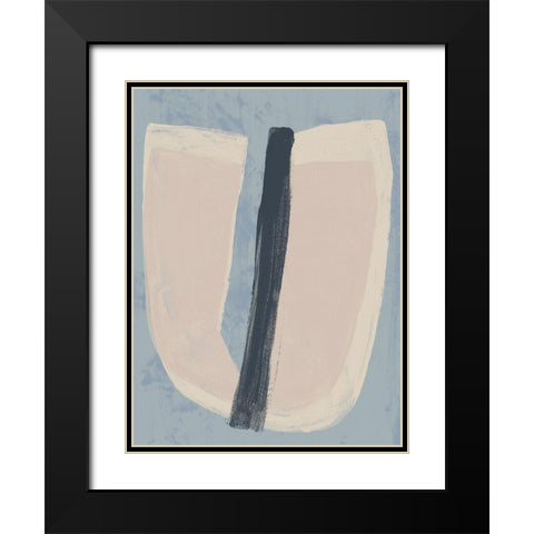 Paper Slice I Black Modern Wood Framed Art Print with Double Matting by Vess, June Erica