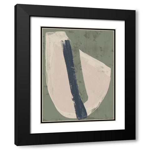 Paper Slice IV Black Modern Wood Framed Art Print with Double Matting by Vess, June Erica