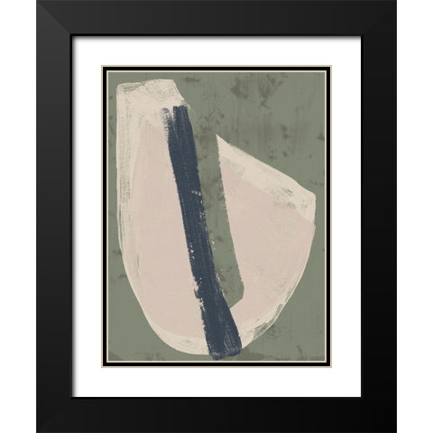 Paper Slice IV Black Modern Wood Framed Art Print with Double Matting by Vess, June Erica
