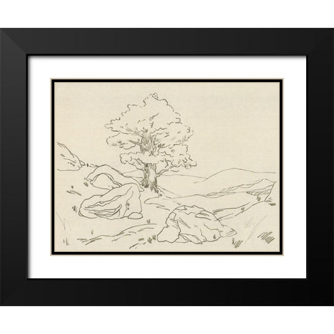 Christchurch Oak II Black Modern Wood Framed Art Print with Double Matting by Green, Jacob