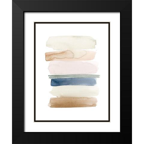 Faint Swatches I Black Modern Wood Framed Art Print with Double Matting by Popp, Grace