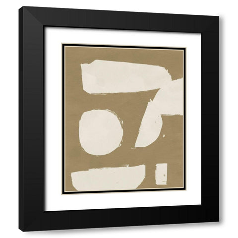 Chunky Abstract I Black Modern Wood Framed Art Print with Double Matting by Green, Jacob