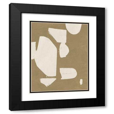 Chunky Abstract II Black Modern Wood Framed Art Print with Double Matting by Green, Jacob
