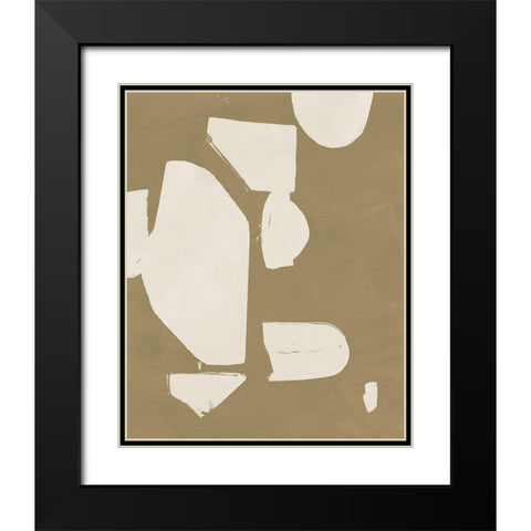 Chunky Abstract II Black Modern Wood Framed Art Print with Double Matting by Green, Jacob
