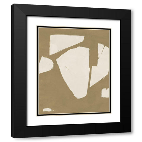 Chunky Abstract III Black Modern Wood Framed Art Print with Double Matting by Green, Jacob