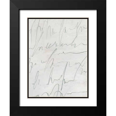 Scrabble I Black Modern Wood Framed Art Print with Double Matting by Caroline, Emma