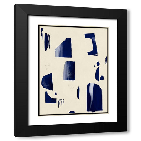 Fragment Abstraction I Black Modern Wood Framed Art Print with Double Matting by Wang, Melissa