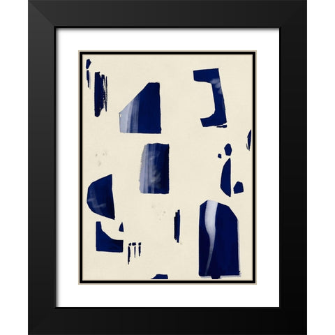 Fragment Abstraction I Black Modern Wood Framed Art Print with Double Matting by Wang, Melissa