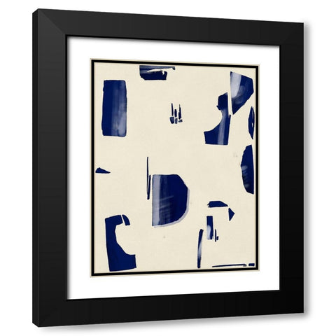 Fragment Abstraction II Black Modern Wood Framed Art Print with Double Matting by Wang, Melissa