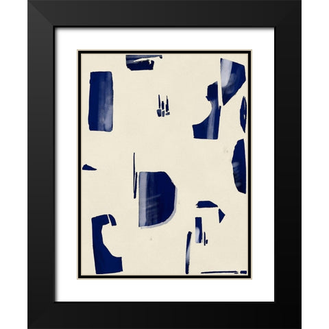 Fragment Abstraction II Black Modern Wood Framed Art Print with Double Matting by Wang, Melissa