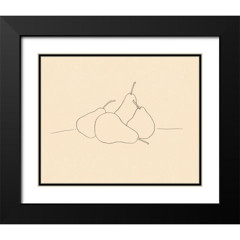 Fruit Line Drawing III Black Modern Wood Framed Art Print with Double Matting by Barnes, Victoria