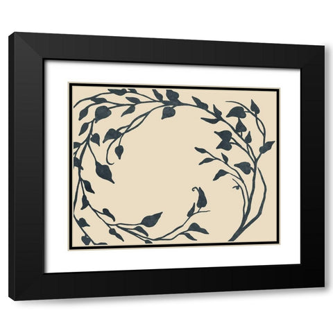 Tendril Swirl I Black Modern Wood Framed Art Print with Double Matting by Vess, June Erica
