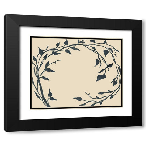 Tendril Swirl II Black Modern Wood Framed Art Print with Double Matting by Vess, June Erica
