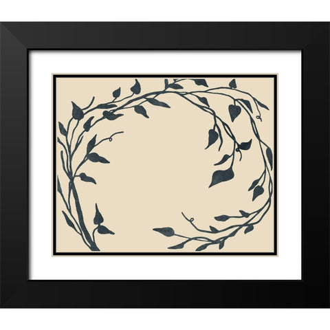 Tendril Swirl II Black Modern Wood Framed Art Print with Double Matting by Vess, June Erica