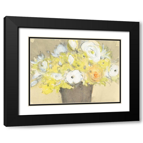 Table Bouquet II Black Modern Wood Framed Art Print with Double Matting by Dixon, Samuel