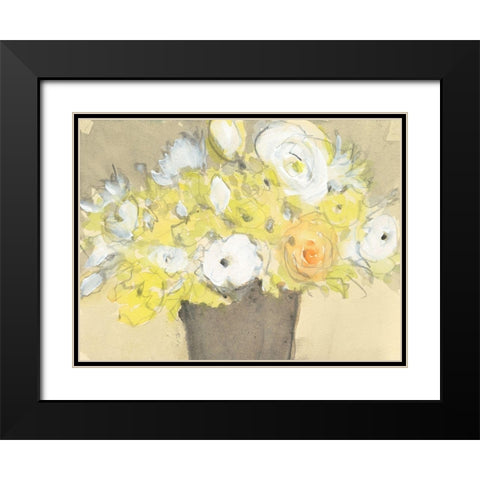 Table Bouquet II Black Modern Wood Framed Art Print with Double Matting by Dixon, Samuel
