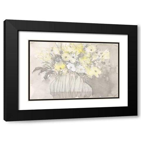Vintage Blossoms I Black Modern Wood Framed Art Print with Double Matting by Dixon, Samuel