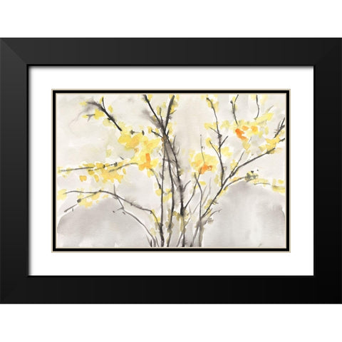 Blissful Elegance I Black Modern Wood Framed Art Print with Double Matting by Dixon, Samuel