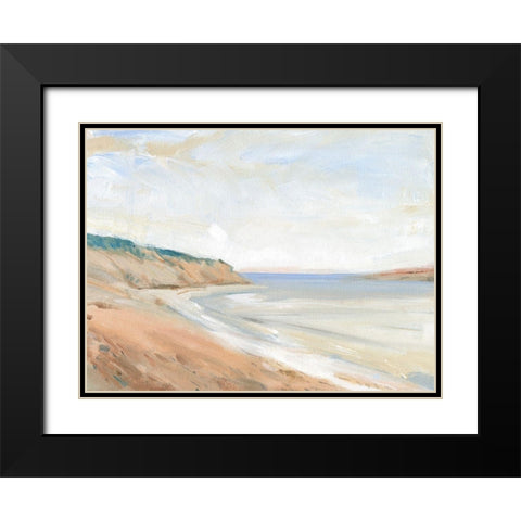 Shoreline Study I Black Modern Wood Framed Art Print with Double Matting by OToole, Tim