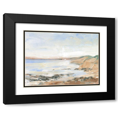 Shoreline Study II Black Modern Wood Framed Art Print with Double Matting by OToole, Tim