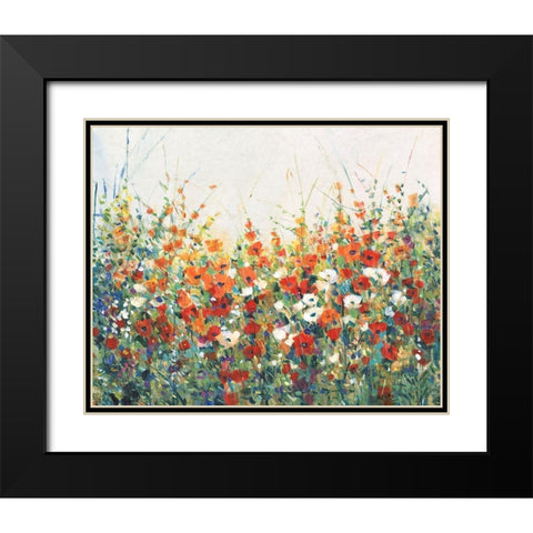 Garden in Bloom I Black Modern Wood Framed Art Print with Double Matting by OToole, Tim