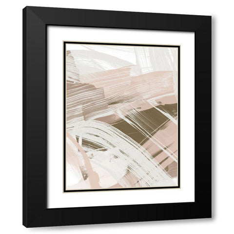 Earthtone Swipe I Black Modern Wood Framed Art Print with Double Matting by Vess, June Erica
