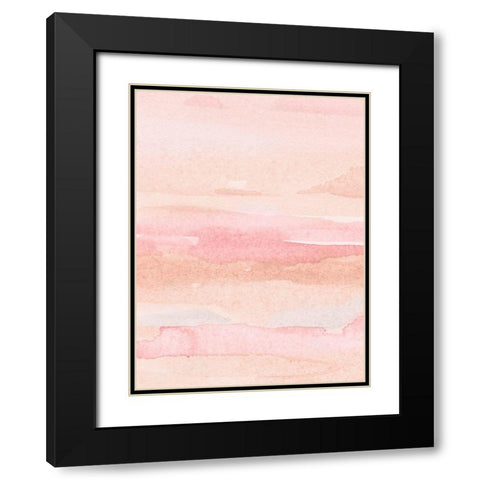 Rose Fade II Black Modern Wood Framed Art Print with Double Matting by Scarvey, Emma