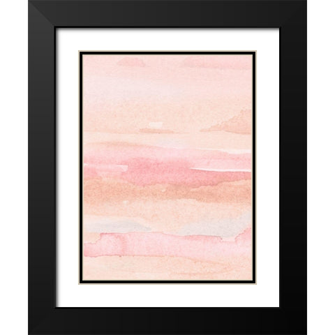 Rose Fade II Black Modern Wood Framed Art Print with Double Matting by Scarvey, Emma