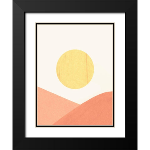 Simple Boho Sun II Black Modern Wood Framed Art Print with Double Matting by Caroline, Emma