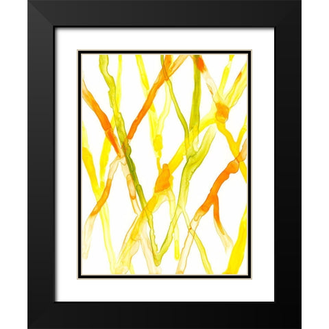 Runnel III Black Modern Wood Framed Art Print with Double Matting by Vess, June Erica