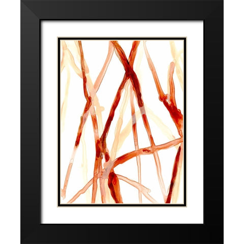 Runnel V Black Modern Wood Framed Art Print with Double Matting by Vess, June Erica