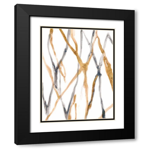 Runnel IX Black Modern Wood Framed Art Print with Double Matting by Vess, June Erica