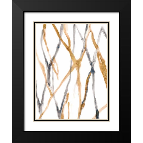 Runnel IX Black Modern Wood Framed Art Print with Double Matting by Vess, June Erica