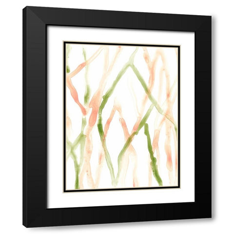 Runnel XIV Black Modern Wood Framed Art Print with Double Matting by Vess, June Erica