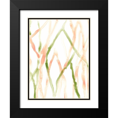 Runnel XIV Black Modern Wood Framed Art Print with Double Matting by Vess, June Erica