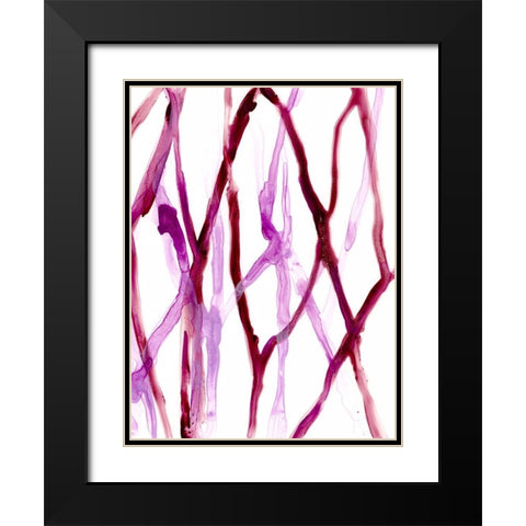 Runnel XVI Black Modern Wood Framed Art Print with Double Matting by Vess, June Erica