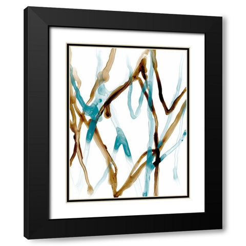 Runnel XVIII Black Modern Wood Framed Art Print with Double Matting by Vess, June Erica