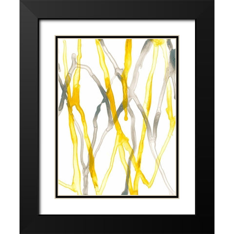 Runnel XX Black Modern Wood Framed Art Print with Double Matting by Vess, June Erica